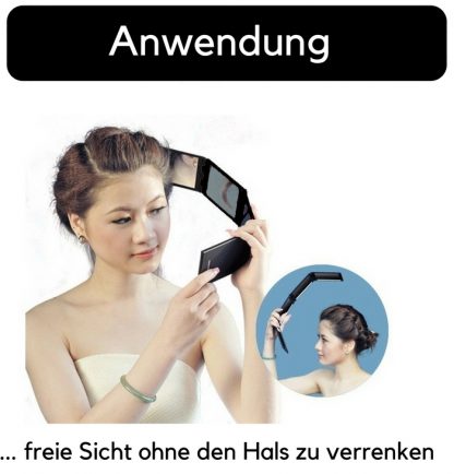 Faltbarer Spiegel 360° - Makeup Spiegel – Bild 3